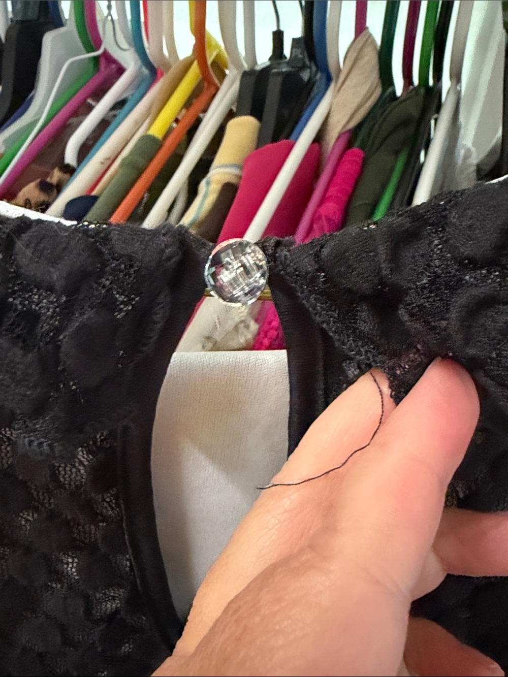 White Birch Black Lace Over White Tank (all one piece) - Picture 4 of 4